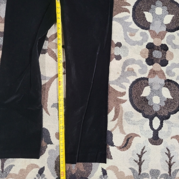 E39 by Eric Straight Leg Black Velvet Women’s Pant Sz 12 - Picture 10 of 11